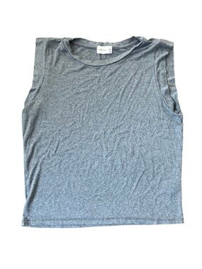 Hayes Muscle Tee Tank Shirt Large Petite Grey